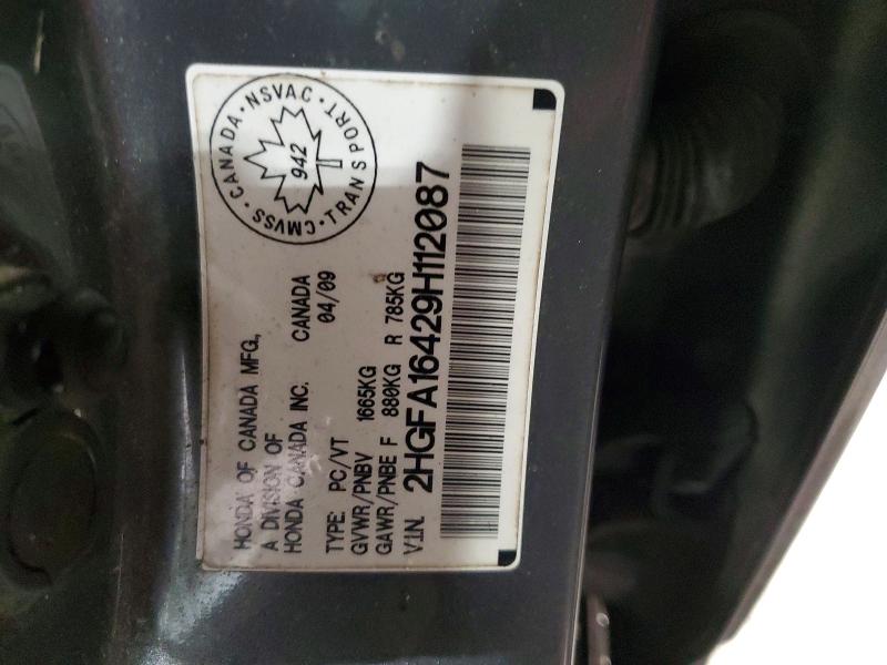 Продаж на аукціоні авто 2009 Honda Civic, vin: 2HGFA16429H112087, номер лоту: 48492426