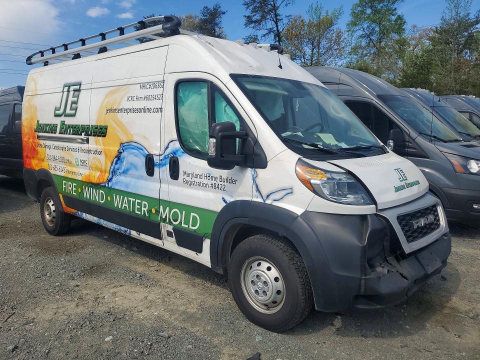 49486966 :رقم المزاد ، 3C6TRVDG3LE115721 vin ، 2020 Ram Promaster 2500 مزاد بيع