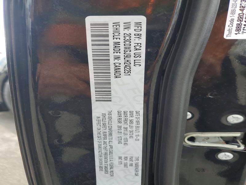 Продаж на аукціоні авто 2020 Dodge Charger, vin: 2C3CDXGJ9LH242251, номер лоту: 50806796