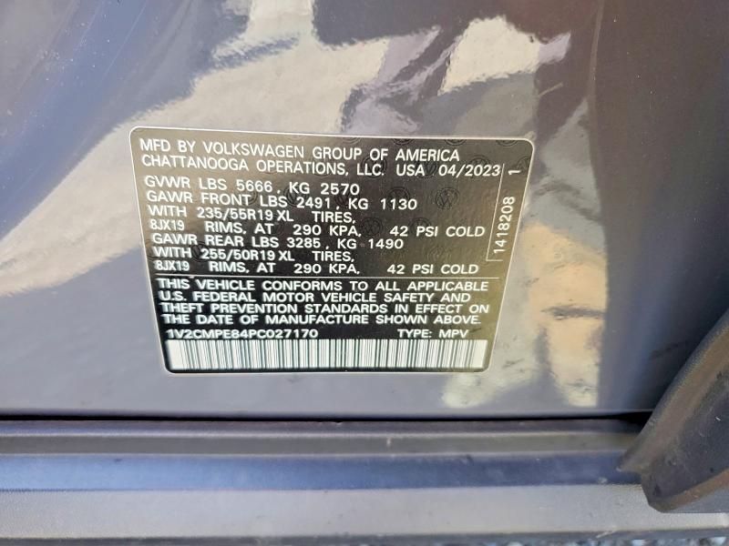 51547526 :رقم المزاد ، 1V2CMPE84PC027170 vin ، 2023 Volkswagen Id.4 مزاد بيع