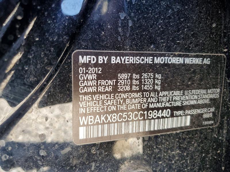 Продаж на аукціоні авто 2012 Bmw 750, vin: WBAKX8C53CC198440, номер лоту: 50684446