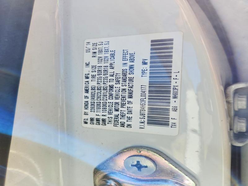 50271106 :رقم المزاد ، 5J8TB4H53FL004177 vin ، 2015 Acura Rdx مزاد بيع