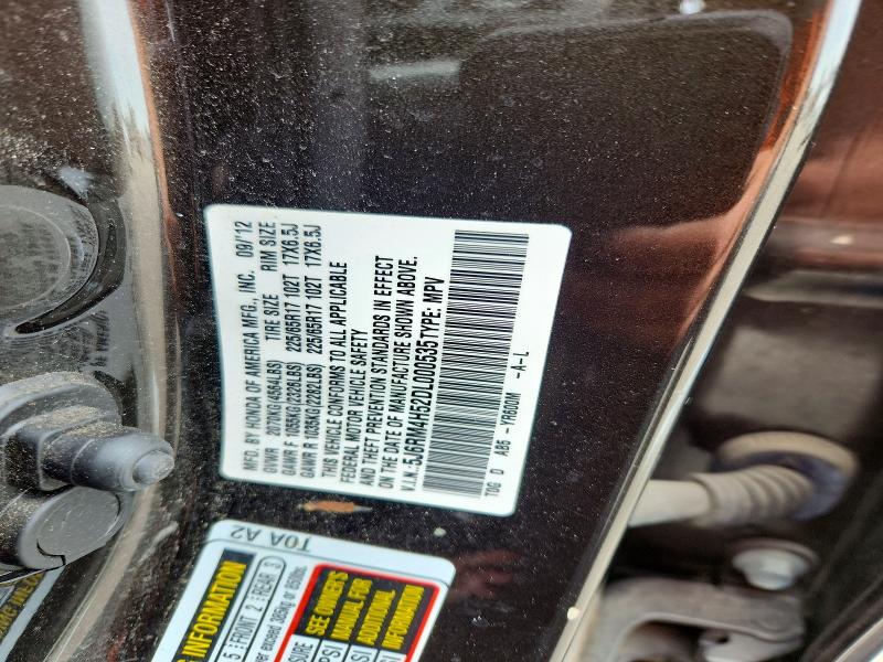 2013 Honda Cr-v მანქანა იყიდება აუქციონზე, vin: 5J6RM4H52DL000535, აუქციონის ნომერი: 50927506