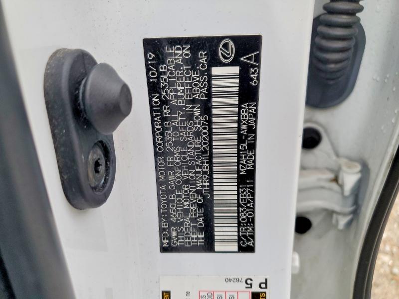 49575336 :رقم المزاد ، JTHR9JBH1L2020075 vin ، 2020 Lexus Ux مزاد بيع