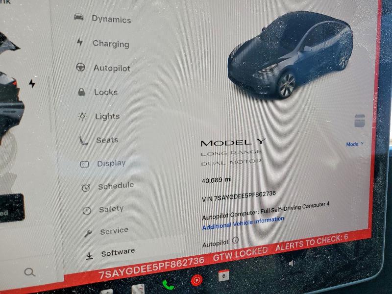 Продаж на аукціоні авто 2023 Tesla Model Y, vin: 7SAYGDEE5PF862736, номер лоту: 48984036
