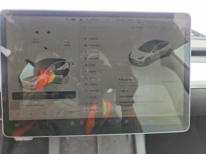 48917146 :رقم المزاد ، 5YJ3E1EB9NF254359 vin ، 2022 Tesla Mdl 3 مزاد بيع