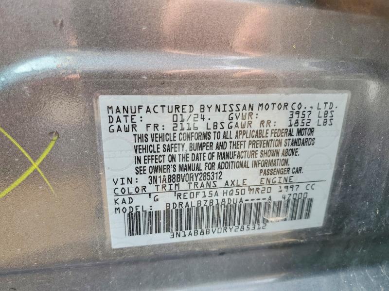 49806456 :رقم المزاد ، 3N1AB8BV0RY285312 vin ، 2024 Nissan Sentra مزاد بيع