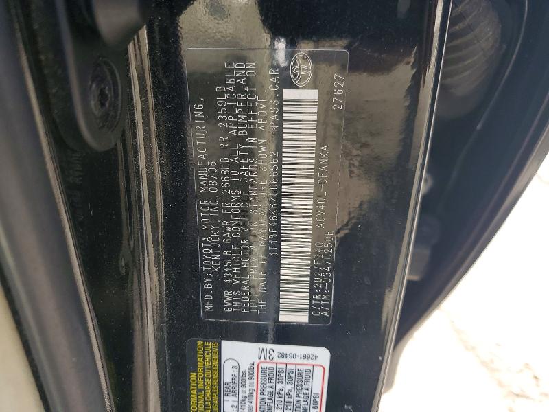 Продаж на аукціоні авто 2007 Toyota Camry, vin: 4T1BE46K67U066562, номер лоту: 51526236