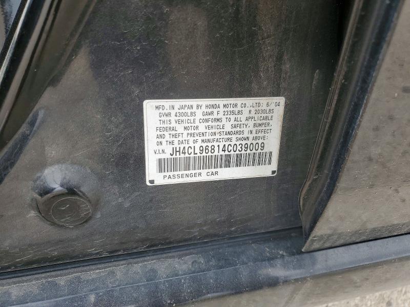 Продажа на аукционе авто 2004 Acura Tsx, vin: JH4CL96814C039009, номер лота: 48342236