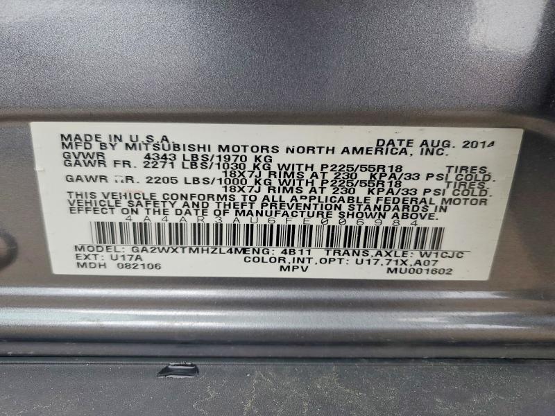 Продаж на аукціоні авто 2015 Mitsubishi Outlander Sport, vin: 4A4AR3AU6FE006984, номер лоту: 50273166