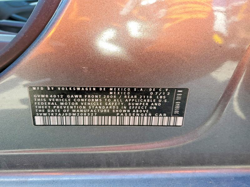 Aukcja sprzedaży 2013 Volkswagen Jetta, vin: 3VW1K7AJ9DM208327, numer aukcji: 50553326