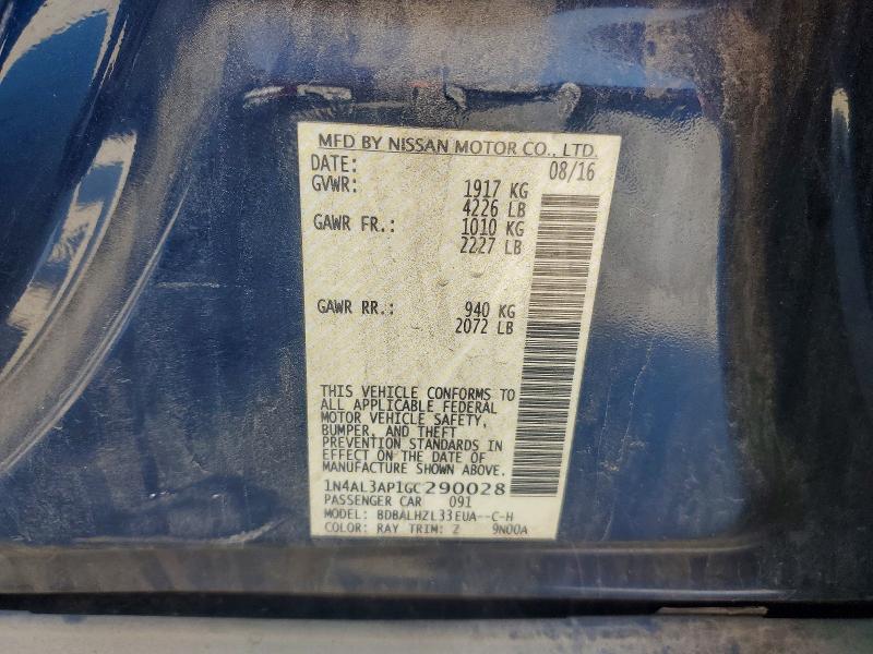 Продажа на аукционе авто 2016 Nissan Altima, vin: 1N4AL3AP1GC290028, номер лота: 48615066