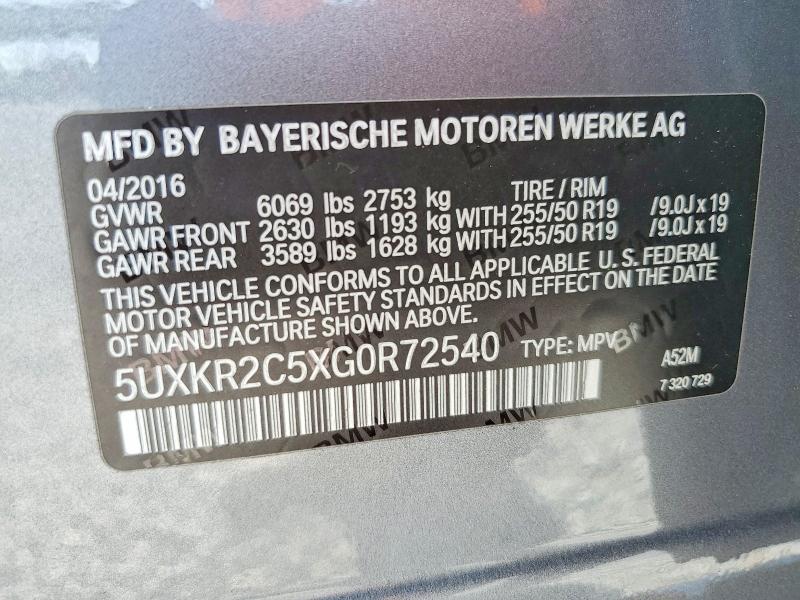 Aukcja sprzedaży 2016 Bmw X5, vin: 5UXKR2C5XG0R72540, numer aukcji: 51279706