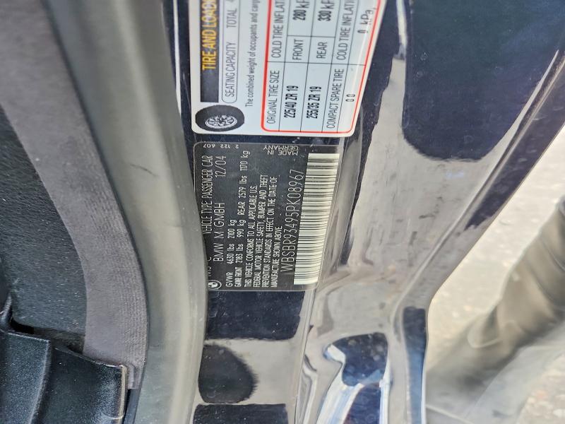 50698446 :رقم المزاد ، WBSBR93495PK08967 vin ، 2005 Bmw M3 مزاد بيع