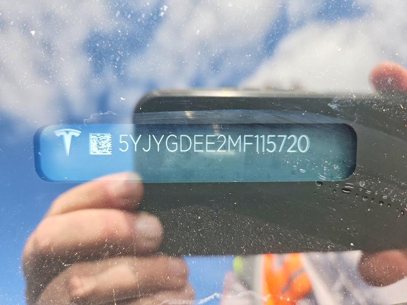 2021 Tesla Model Y მანქანა იყიდება აუქციონზე, vin: 5YJYGDEE2MF115720, აუქციონის ნომერი: 49230376