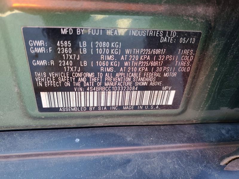 49041306 :رقم المزاد ، 4S4BRBCC1D3323084 vin ، 2013 Subaru Outback مزاد بيع
