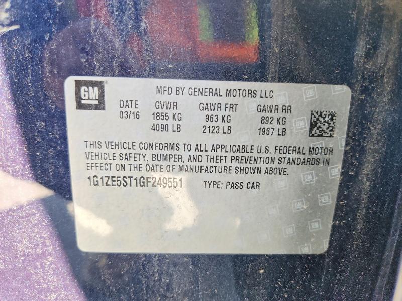 Aukcja sprzedaży 2016 Chevrolet Malibu, vin: 1G1ZE5ST1GF249551, numer aukcji: 50995876