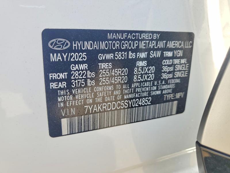 Продажа на аукционе авто 2025 Hyundai Ioniq 5, vin: 7YAKRDDC5SY024852, номер лота: 49021506