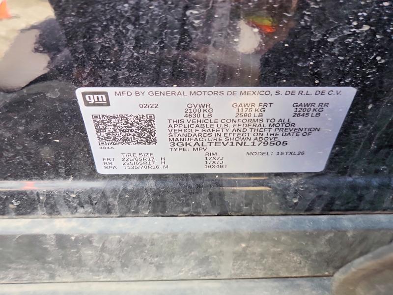Aukcja sprzedaży 2022 Gmc Terrain, vin: 3GKALTEV1NL179505, numer aukcji: 51253936