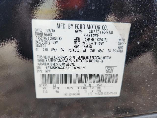 Продажа на аукционе авто 2017 Ford Explorer, vin: 1FM5K8AR8HGA79279, номер лота: 51873676