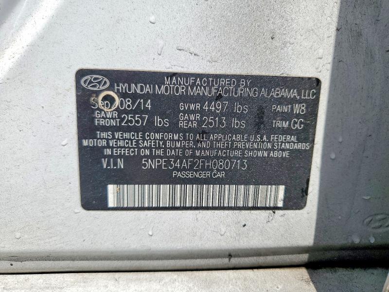 Aukcja sprzedaży 2015 Hyundai Sonata, vin: 5NPE34AF2FH080713, numer aukcji: 50958266
