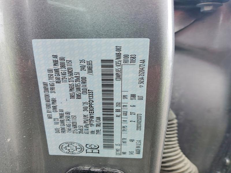 Aukcja sprzedaży 2023 Ford F150, vin: 1FTFW1E83PFD13337, numer aukcji: 49963936