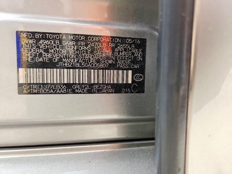 Продаж на аукціоні авто 2016 Lexus Gs 350, vin: JTHBZ1BL5GA005807, номер лоту: 51767276