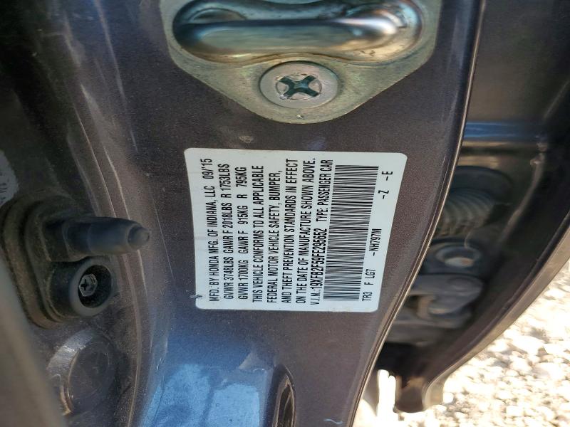 Продажа на аукционе авто 2015 Honda Civic, vin: 19XFB2F59FE295652, номер лота: 50345386