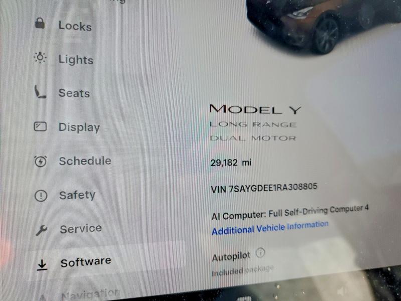2024 Tesla Model Y მანქანა იყიდება აუქციონზე, vin: 7SAYGDEE1RA308805, აუქციონის ნომერი: 48284376