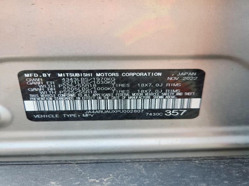 Продаж на аукціоні авто 2023 Mitsubishi Outlander Sport, vin: JA4ARUAUXPU002807, номер лоту: 51022946