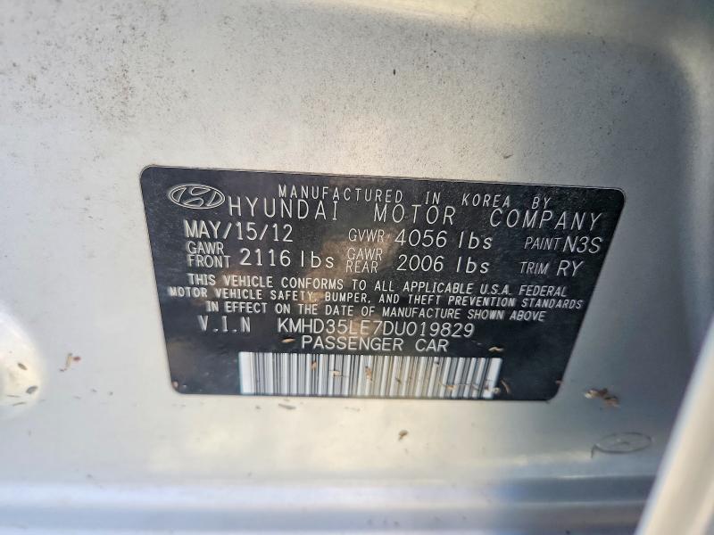 2013 Hyundai Elantra Gt მანქანა იყიდება აუქციონზე, vin: KMHD35LE7DU019829, აუქციონის ნომერი: 50552146