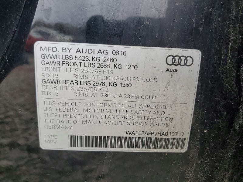 Продаж на аукціоні авто 2017 Audi Q5, vin: WA1L2AFP7HA013717, номер лоту: 49976966