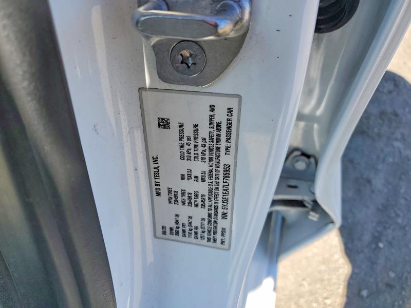 Продажа на аукционе авто 2020 Tesla Model 3, vin: 5YJ3E1EA7LF785953, номер лота: 47388466
