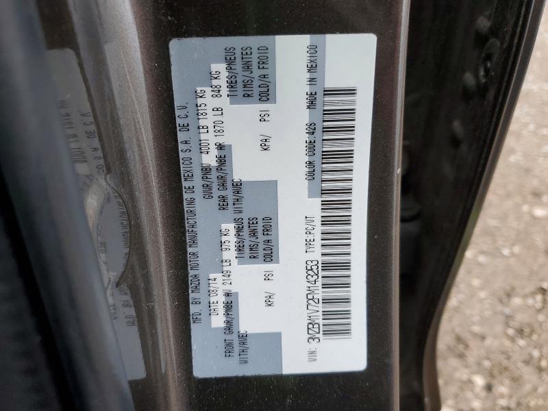 46167246 :رقم المزاد ، 3MZBM1V72FM143253 vin ، 2015 Mazda 3 مزاد بيع