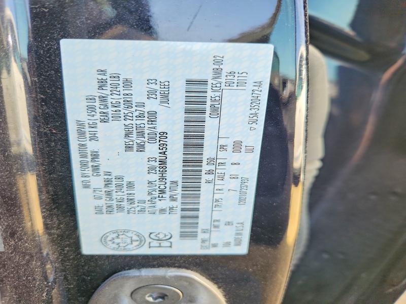 Aukcja sprzedaży 2021 Ford Escape, vin: 1FMCU9H68MUA59709, numer aukcji: 48759716