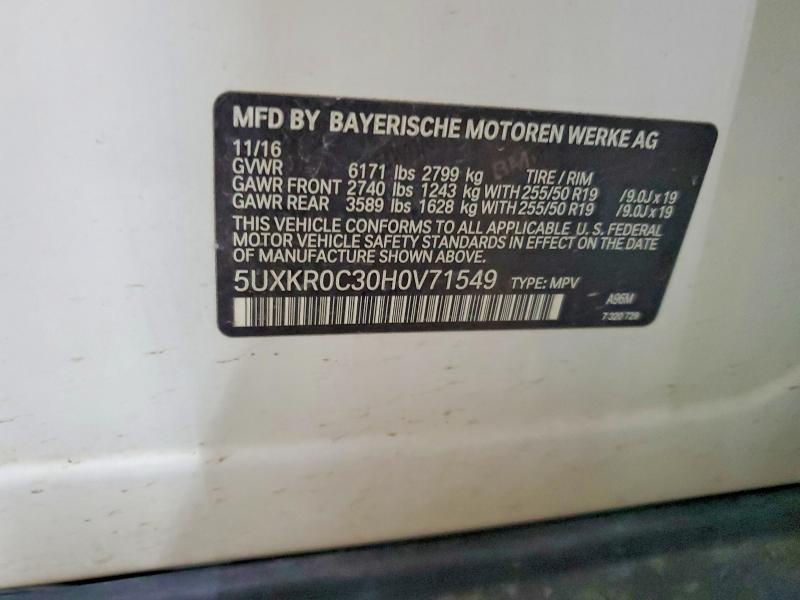 Aukcja sprzedaży 2017 Bmw X5, vin: 5UXKR0C30H0V71549, numer aukcji: 51336086