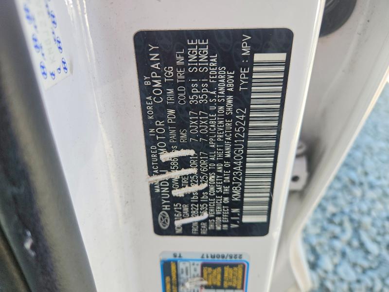 Aukcja sprzedaży 2016 Hyundai Tucson, vin: KM8J23A40GU125242, numer aukcji: 48013056