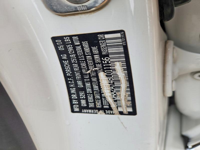 Aukcja sprzedaży 2011 Porsche Panamera, vin: WP0AA2A74BL011156, numer aukcji: 50652666