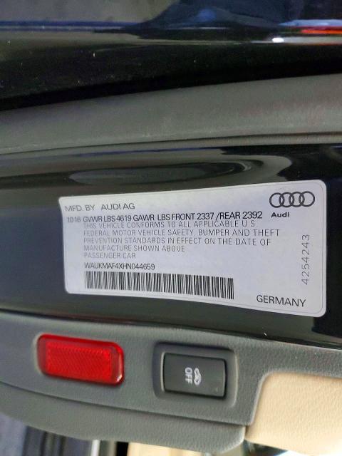Продаж на аукціоні авто 2017 Audi A4, vin: WAUKMAF4XHN044659, номер лоту: 48074526