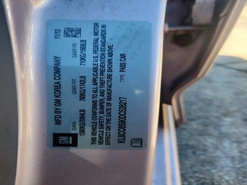 51244826 :رقم المزاد ، KL8CC6S90DC528217 vin ، 2013 Chevrolet Spark مزاد بيع
