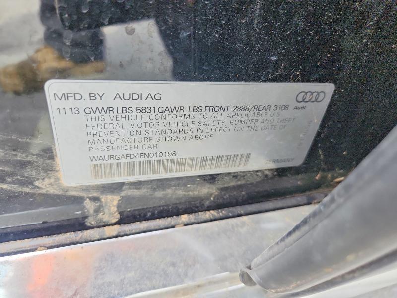 49495306 :رقم المزاد ، WAURGAFD4EN010198 vin ، 2014 Audi A8 مزاد بيع