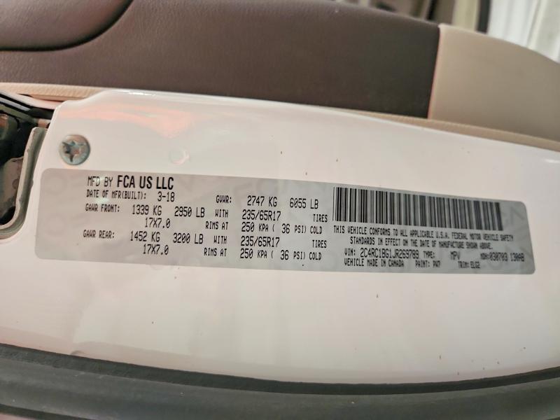 Продаж на аукціоні авто 2018 Chrysler Pacifica, vin: 2C4RC1BG1JR269789, номер лоту: 49230076