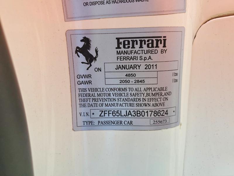 Aukcja sprzedaży 2011 Ferrari California, vin: ZFF65LJA3B0178624, numer aukcji: 51839316