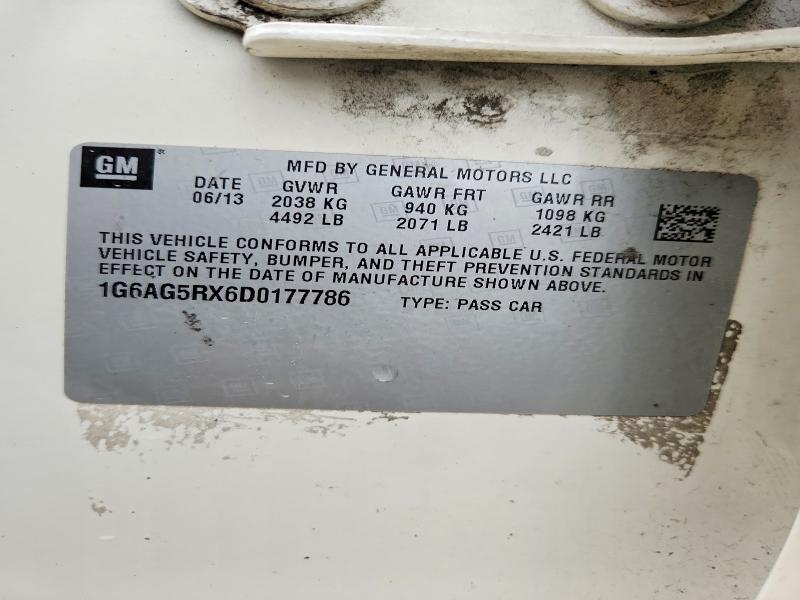 Aukcja sprzedaży 2013 Cadillac Ats, vin: 1G6AG5RX6D0177786, numer aukcji: 51074546