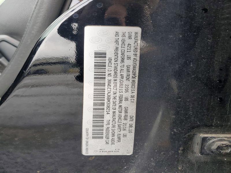 50479056 :رقم المزاد ، 3VWDZ7AJ6BM308214 vin ، 2011 Volkswagen Jetta مزاد بيع