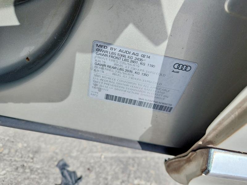 47446386 :رقم المزاد ، WA1LFAFP4EA089038 vin ، 2014 Audi Q5 مزاد بيع