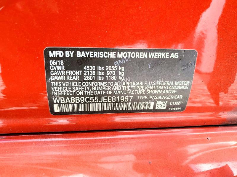 Продажа на аукционе авто 2018 Bmw 330, vin: WBA8B9C55JEE81957, номер лота: 49388976
