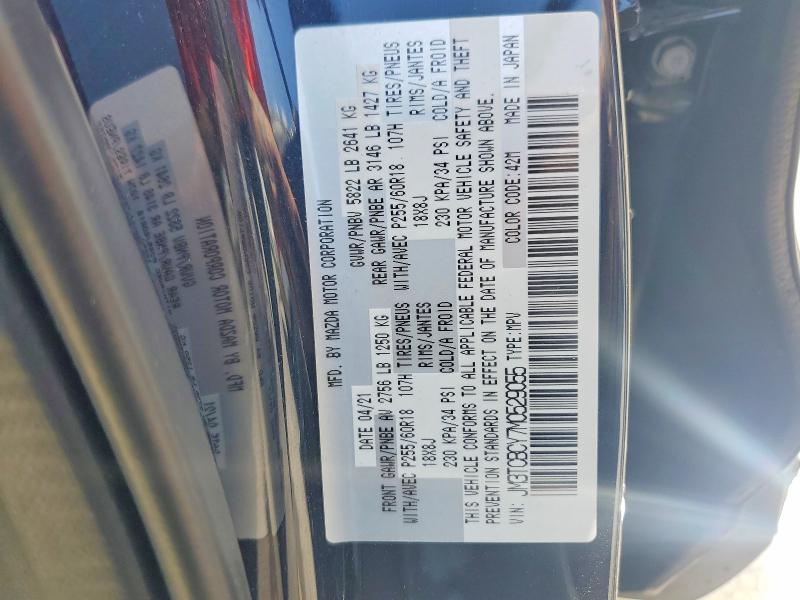 Aukcja sprzedaży 2021 Mazda Cx-9, vin: JM3TCBCY7M0529055, numer aukcji: 51437156