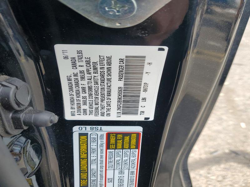 Aukcja sprzedaży 2012 Honda Civic, vin: 2HGFG3B58CH505639, numer aukcji: 48267276