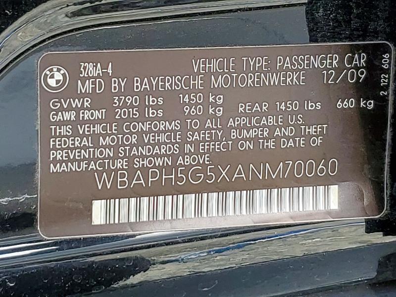 Продажа на аукционе авто 2010 Bmw 328, vin: WBAPH5G5XANM70060, номер лота: 51336696